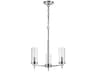 Visual Comfort Studio Zire 3-Light Chrome Candelabra Cylinder Chandelier
