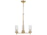 Visual Comfort Studio Zire 3-Light Satin Brass Candelabra Cylinder Chandelier