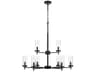 Visual Comfort Studio Zire 9-Light Midnight Black Candelabra Cylinder Tiered Chandelier
