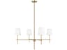 Visual Comfort Studio Baker 4-Light Satin Brass Chandelier