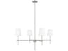 Visual Comfort Studio Baker 4-Light Brushed Nickel Chandelier