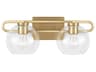 Visual Comfort Studio Codyn 2-Light Satin Brass Vanity Light