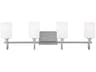 Visual Comfort Studio Oak Moore 4-Light Brushed Nickel Vanity Light