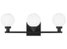 Visual Comfort Studio Clybourn 3-Light Midnight Black Vanity Light