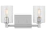 Visual Comfort Studio Fullton 2-Light Chrome Vanity Light