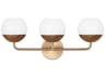Visual Comfort Studio Alvin 3-Light Satin Brass Vanity Light