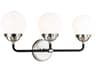 Visual Comfort Studio Cafe 3-Light Brushed Nickel Vanity Light