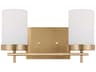 Visual Comfort Studio Zire 2-Light Satin Brass Vanity Light