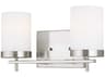 Visual Comfort Studio Zire 2-Light Brushed Nickel Vanity Light