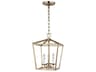 Visual Comfort Studio Dianna 3-Light Satin Brass Lantern Mini Pendant