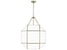 Visual Comfort Studio Morrison 4-Light Satin Brass Lantern Pendant