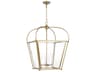 Visual Comfort Studio Charleston 4-Light Satin Brass Lantern Pendant