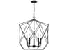 Visual Comfort Studio Zarra 5-Light Midnight Black Geometric Pendant