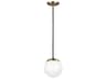 Visual Comfort Studio Leo 1-Light Satin Brass Globe Mini Pendant