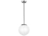 Visual Comfort Studio Leo 1-Light Satin Aluminum Silver Globe Mini Pendant
