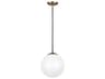 Visual Comfort Studio Leo 1-Light Satin Brass Globe Mini Pendant