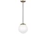 Visual Comfort Studio Leo 1-Light Satin Brass Globe Mini Pendant