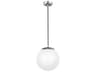 Visual Comfort Studio Leo 1-Light Satin Aluminum Silver Globe Mini Pendant