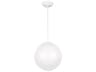 Visual Comfort Studio Leo 1-Light White Globe Pendant