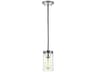 Visual Comfort Studio Zire 1-Light Chrome Cylinder Mini Pendant