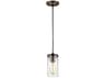 Visual Comfort Studio Zire 1-Light Brushed Oil Rubbed Bronze Cylinder Mini Pendant