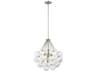 Visual Comfort Studio Bronzeville 3-Light Brushed Nickel Globe Pendant