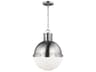 Visual Comfort Studio Hanks 1-Light Brushed Nickel Globe Pendant