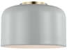 Visual Comfort Studio Malone 1-Light Matte Grey Dome Flush Mount