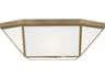 Visual Comfort Studio Morrison 2-Light Satin Brass Geometric Flush Mount
