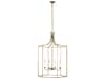 Visual Comfort Studio Bantry House 4-Light Antique Gild Gold Candelabra Lantern Chandelier