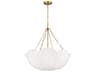 Visual Comfort Studio Stassi 3-Light Burnished Brass Bowl Pendant
