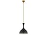 Visual Comfort Studio Lucerne 1-Light Midnight Black Burnished Brass Dome Mini Pendant