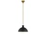 Visual Comfort Studio Lucerne 1-Light Midnight Black Burnished Brass Dome Pendant