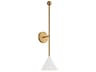 Visual Comfort Studio Cosmo 1-Light Matte White Burnished Brass Wall Sconce