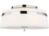 Visual Comfort Studio Cordtlandt 3-Light Polished Nickel Drum Flush Mount