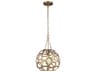 Visual Comfort Studio Feccetta 1-Light Antique Gild Gold Geometric Mini Pendant