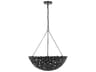 Visual Comfort Studio Kelan 6-Light Aged Iron Black Bowl Pendant