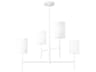 Visual Comfort Studio Key 4-Light Matte White Candelabra Cylinder Chandelier