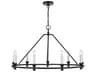 Visual Comfort Studio Keystone 9-Light Aged Iron Black Chandelier