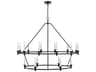 Visual Comfort Studio Keystone 18-Light Aged Iron Black Tiered Chandelier
