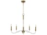 Visual Comfort Studio Hanover 5-Light Burnished Brass Candelabra Chandelier
