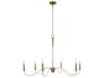 Visual Comfort Studio Hanover 6-Light Burnished Brass Candelabra Chandelier