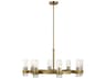 Visual Comfort Studio Geneva 8-Light Burnished Brass Cylinder Chandelier