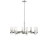 Visual Comfort Studio Geneva 8-Light Polished Nickel Cylinder Chandelier