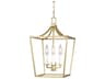 Visual Comfort Studio Southold 3-Light Burnished Brass Lantern Chandelier