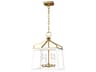 Visual Comfort Studio Carlow 4-Light Matte White Lantern Chandelier