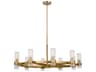 Visual Comfort Studio Geneva 8-Light Burnished Brass Cylinder Chandelier