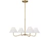 Visual Comfort Studio Laguna 4-Light Burnished Brass Empire Chandelier