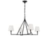 Visual Comfort Studio Perth 4-Light Aged Iron Black Chandelier