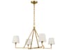 Visual Comfort Studio Perth 4-Light Burnished Brass Chandelier